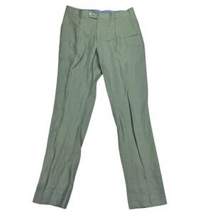Tommy Hilfiger Mens Modern Fit Linen Solid Stretch Suit Pants Sage Green 34x34